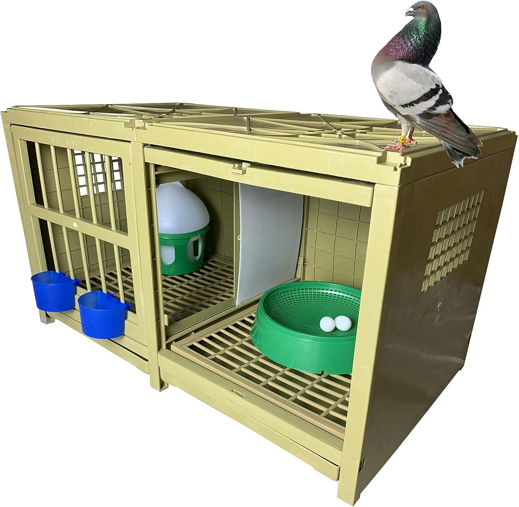 Pigeon Cage Plastic Bird Cage Nest Box Carrier Combination Package 32x18x18 Inch B49648