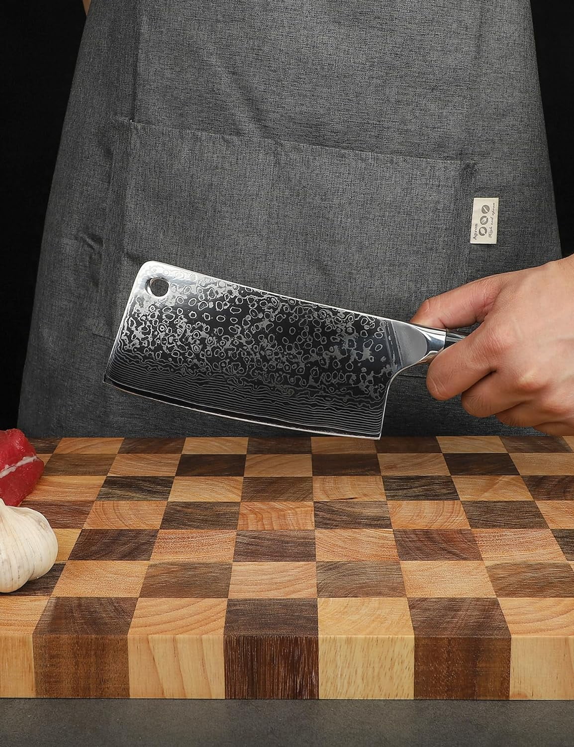 7 inch VG10 Damascus Steel Cleaver Knife Y160
