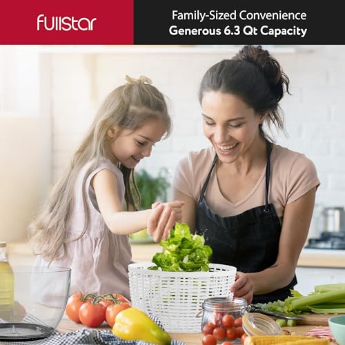 6.3 Quart White Salad Spinner P3831