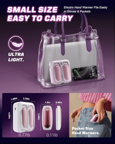 2 Pack 14000mAh Rechargeable Electric Hand Warmers with Charging Case E7436