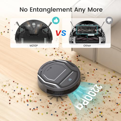 Black Robot Vacuum Cleaner, 2200Pa Suction, 120 Min Self-Charging Z1344