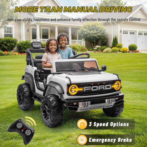 2 Seater Ride On Car, 24v Electric Power Ride On Truck Toy with Remote Control, Blue M69025