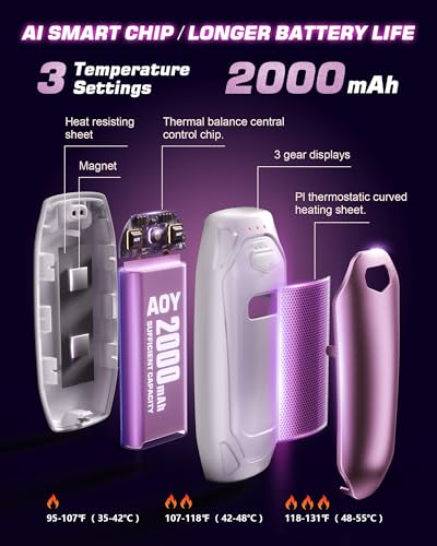 2 Pack 14000mAh Rechargeable Electric Hand Warmers with Charging Case E7436