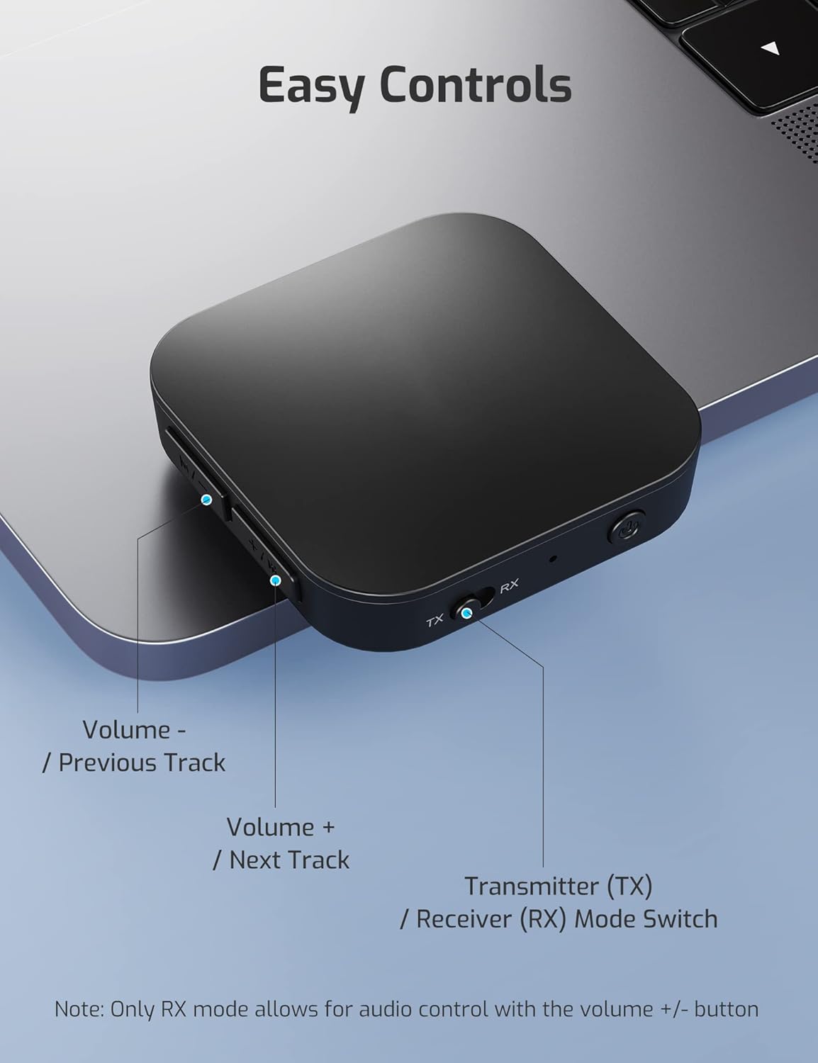 Bluetooth 5.0 Transmitter and Receiver Wireless 3.5mm Audio Adapter S1350