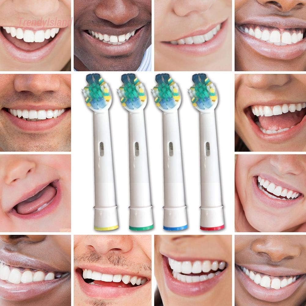 Pack of 4 Floss Action Electric Toothbrush Replacement Heads V6461