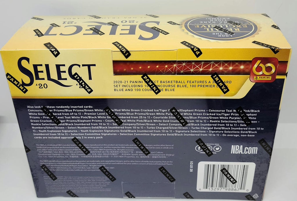 2020-21 Panini Select NBA Basketball Retail Mega Box T57030