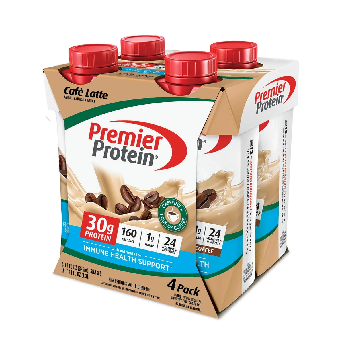Café Latte 11 fl oz 4 Ct Protein Shake K45504