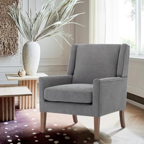 Beige Upholstered Fabric Accent Armchair Z26877