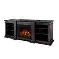 72" Black TV Stand with Electric Fireplace P39368