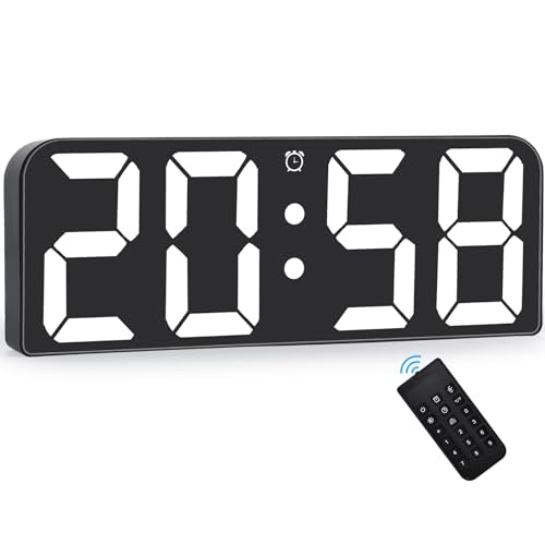 9.6" LED Digital Wall Clock with Remote Control - Red G659