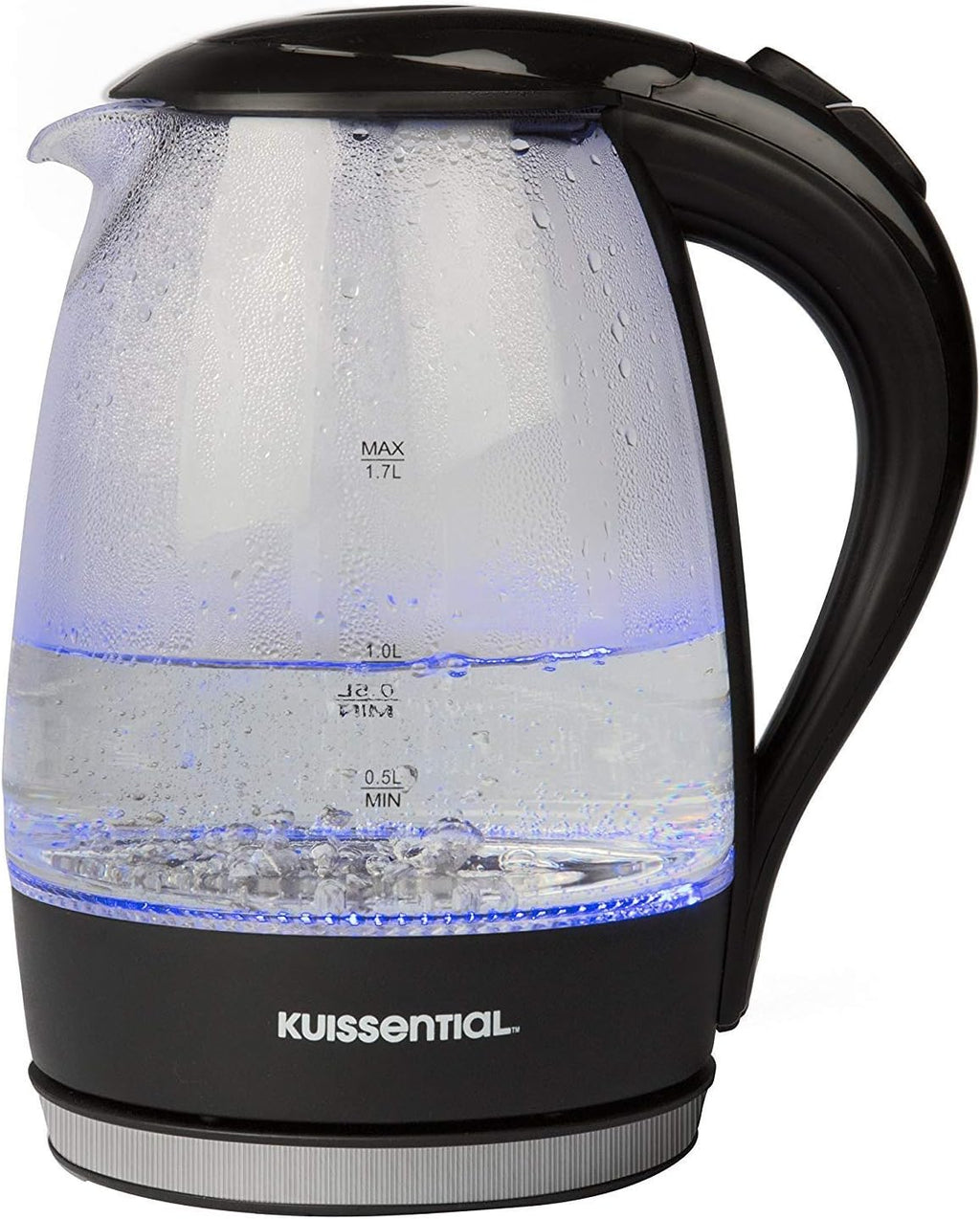 Stainless Steel Electric Water Kettle 1.7 Liter Black Q535846