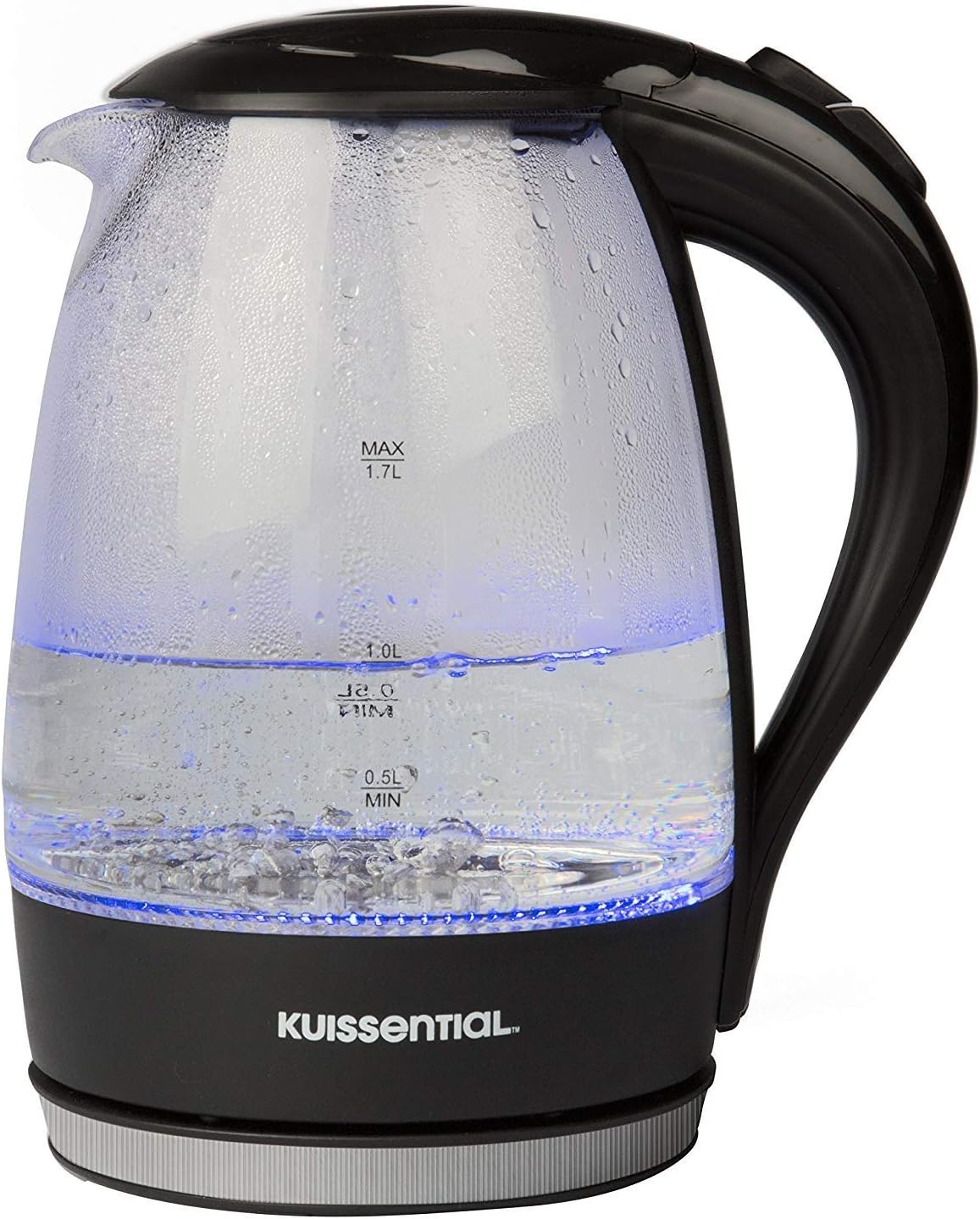 Stainless Steel Electric Water Kettle 1.7 Liter Black Q535846