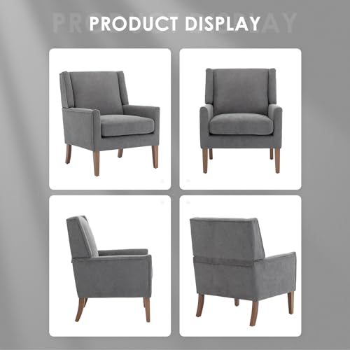 Beige Upholstered Fabric Accent Armchair Z26877