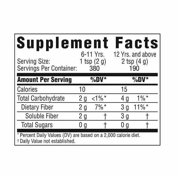 Sugar Free Fiber Supplement Powder 25.5 oz. N9983
