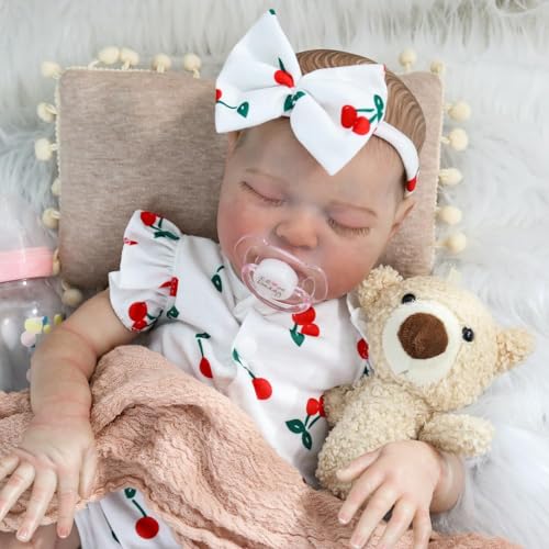 20 Inch Lifelike Newborn Baby Doll with Soft Cloth Body Z897197