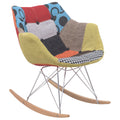Multicolor Fabric Rocking Chair Z393379