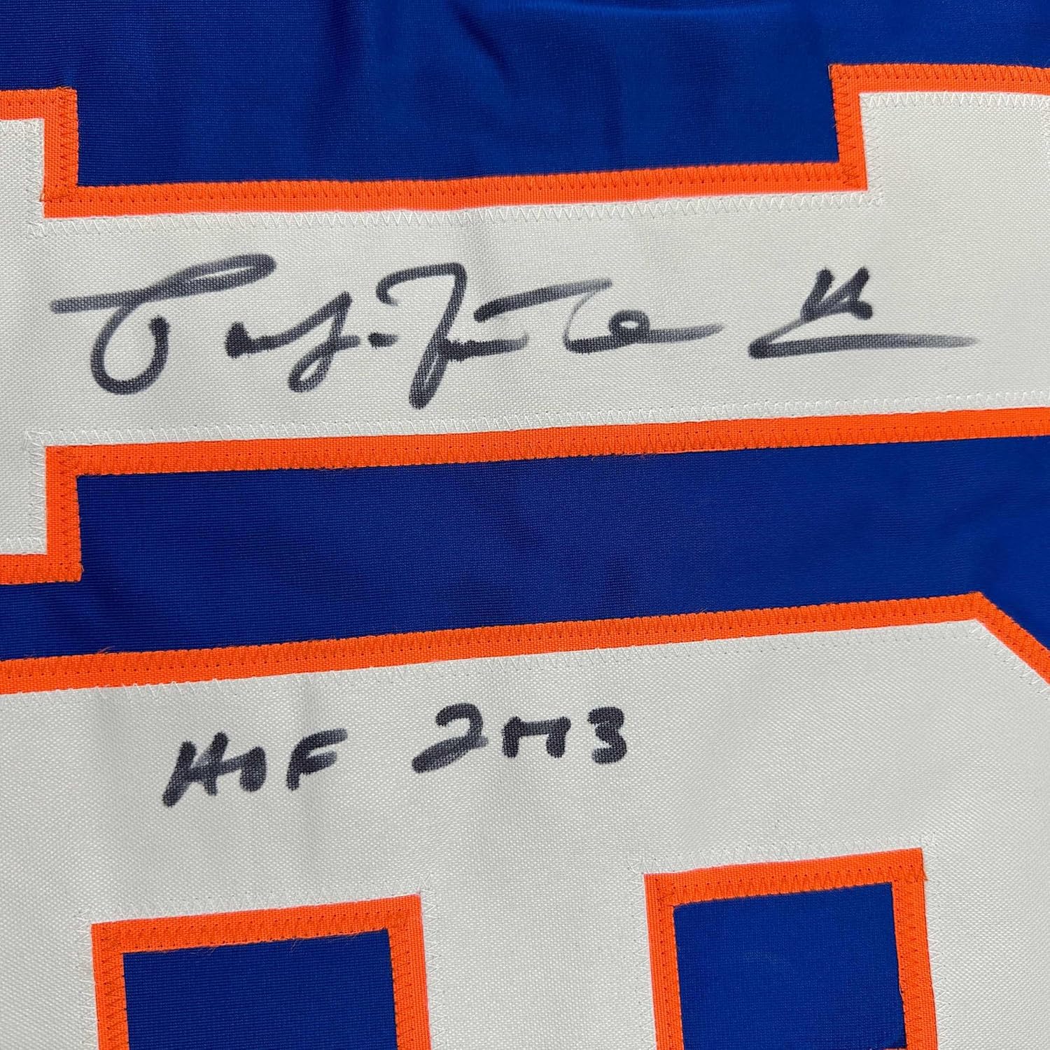 Autographed Blue Hockey Jersey J9642