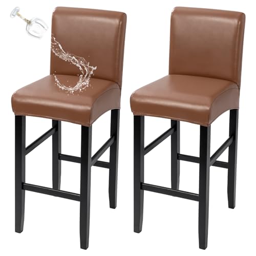 Waterproof PU Bar Stool Covers Set of 2 E6288