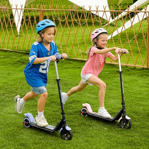 Kids Electric Scooter, 3/6/10mph Speeds, Adjustable Height, 150W, Dual Brake K6229