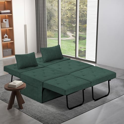 Light Blue 36" W Convertible Ottoman Bed Sleeper L933