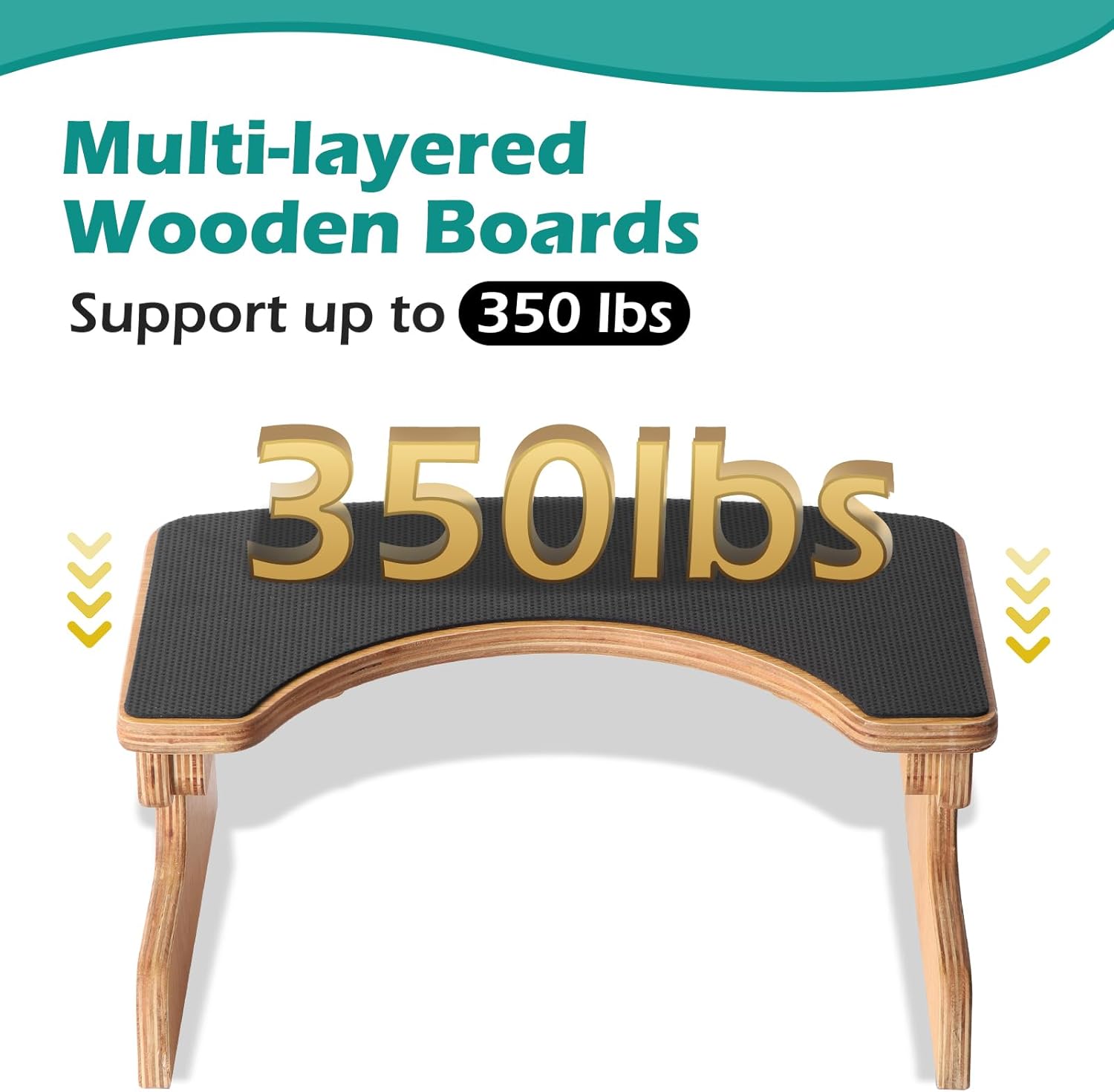 Wooden Toilet Stool Squat Adult, Extra Thick Multi-layer Wood U179855