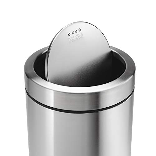 30 Liter 8 Gallon Brushed Stainless Steel Step Trash Can Z5366