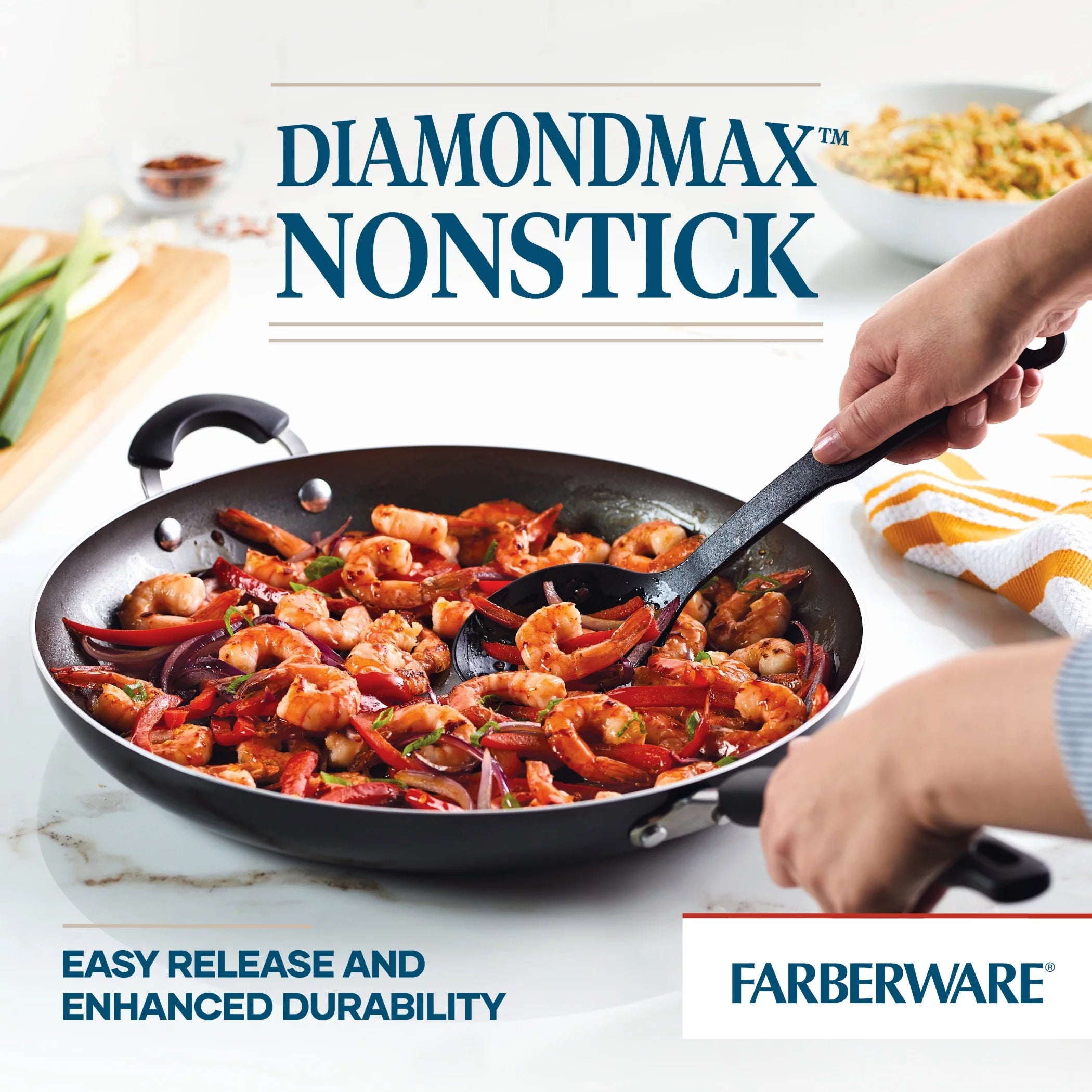 14" Black Aluminum Nonstick Frying Pan Z57678