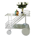 Iron Dining Cart with Glass Shelf F47862