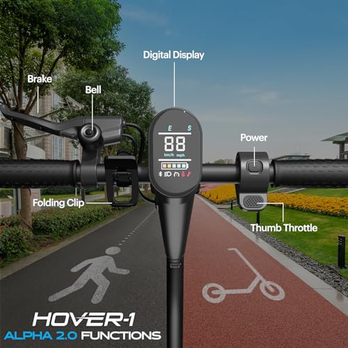 Foldable Electric Scooter with 450W Brushless Motor, 18 mph Max Speed, 10" Air-Filled Tires and 12 Mile Range H432