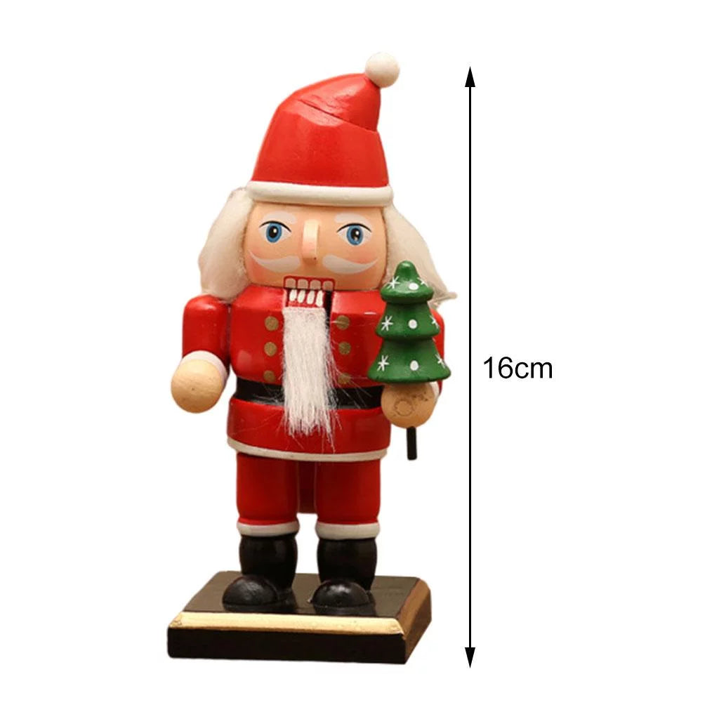 2-pack 16cm Wooden Nutcracker Christmas Décor A74759