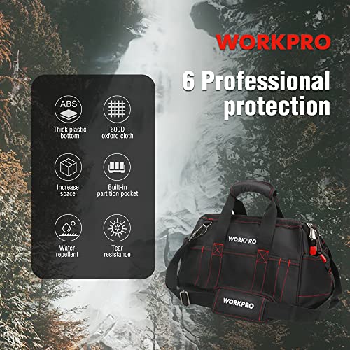 16-inch Wide Mouth Tool Storage Bag with Water Proof Rubber Base B931629