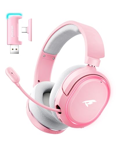 Wireless Gaming Headset with 7.1 Surround Sound, Bluetooth 5.4, Noise Canceling Mic B9224