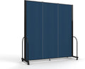 Navy 7'6" x 8'7" Folding Room Divider with Metal Frame L4677