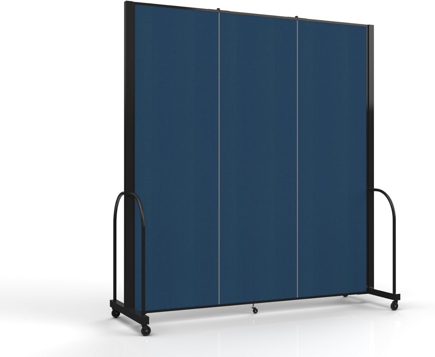 Navy 7'6" x 8'7" Folding Room Divider with Metal Frame L4677