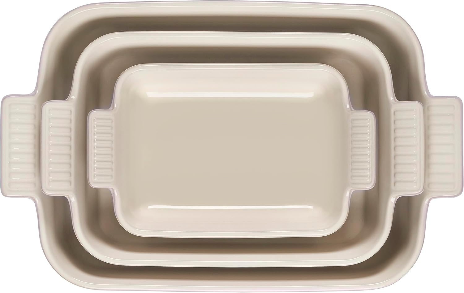 Stoneware Heritage Set 3 Rectangular Dishes, Shallot, 1.1 qt., 2.5 qt. & 4 qt. O1973