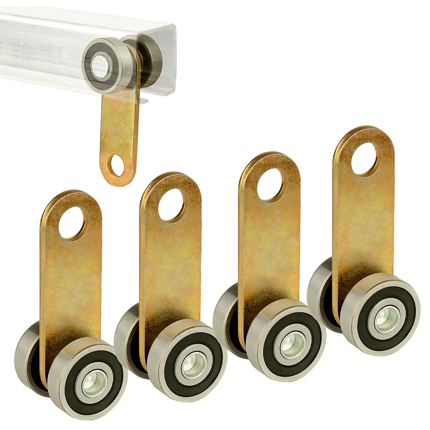 2 Wheel Trolley Assembly Roller for 1-5/8" Strut Channel 4pc D2794
