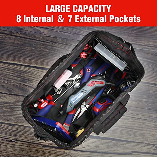 16-inch Wide Mouth Tool Storage Bag with Water Proof Rubber Base B931629