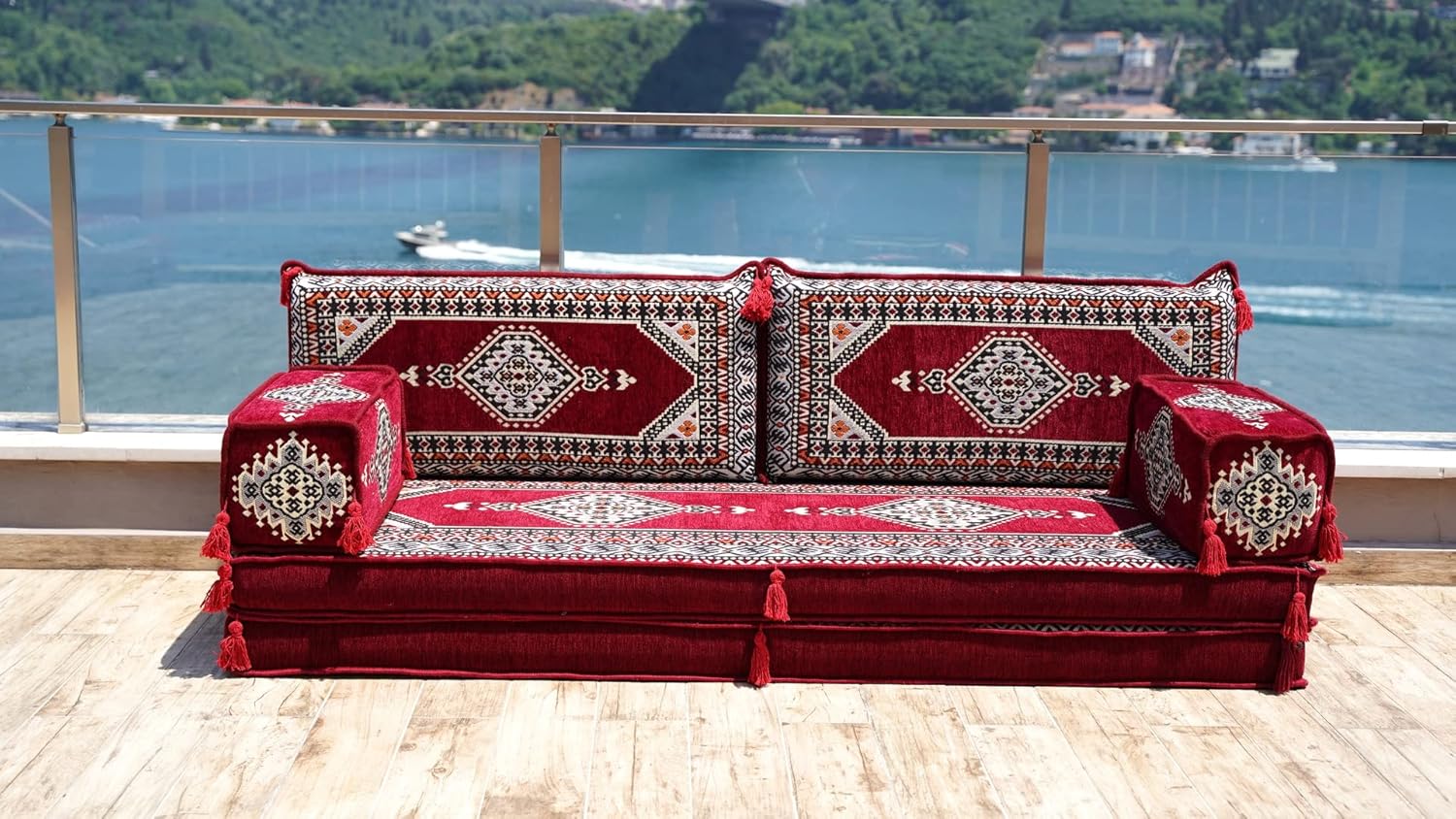 Maroon Floor Seating Sofa W651