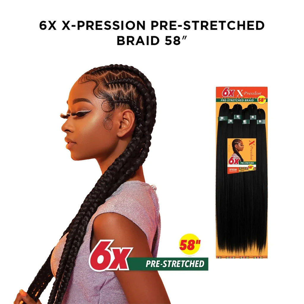 1B Off Black Jumbo Braid Hair 58” N52196
