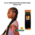 1B Off Black Jumbo Braid Hair 58” N52196