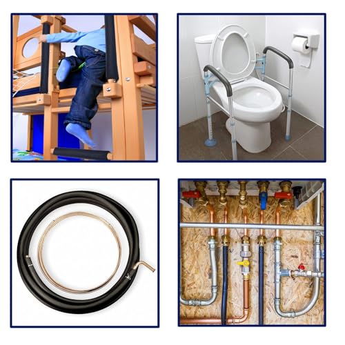 Flexible Pipe Insulation Foam Tube 1/2 3/4 1 Inch ID Waterproof Foam Tubing 5.9ft Length 1 Pcs G934843