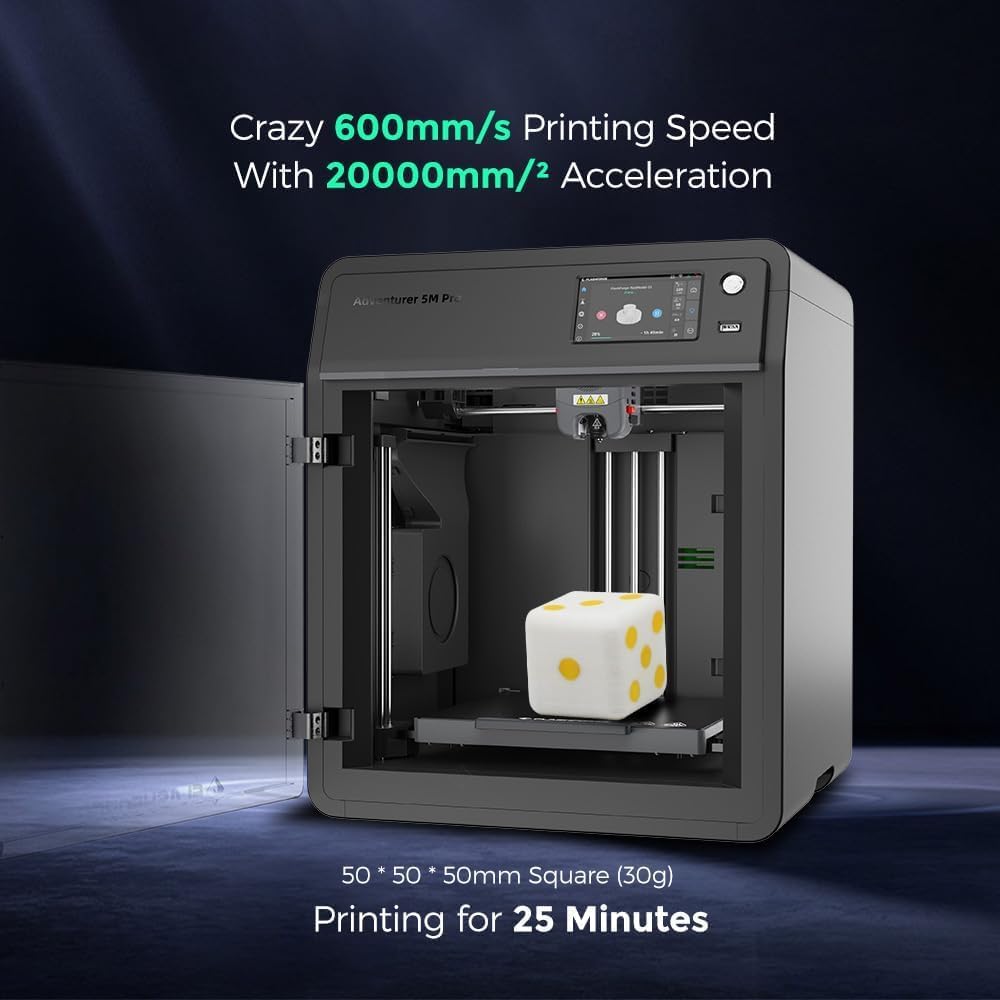HS Marble Black PLA Filament and 3D Printer B116