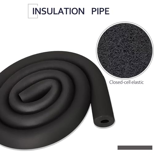 Flexible Pipe Insulation Foam Tube 1/2 3/4 1 Inch ID Waterproof Foam Tubing 5.9ft Length 1 Pcs G934843