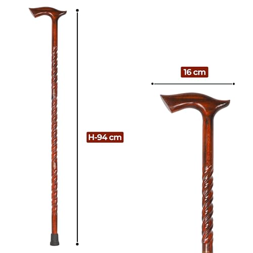 Natural Wood Walking Stick Cane Q97542