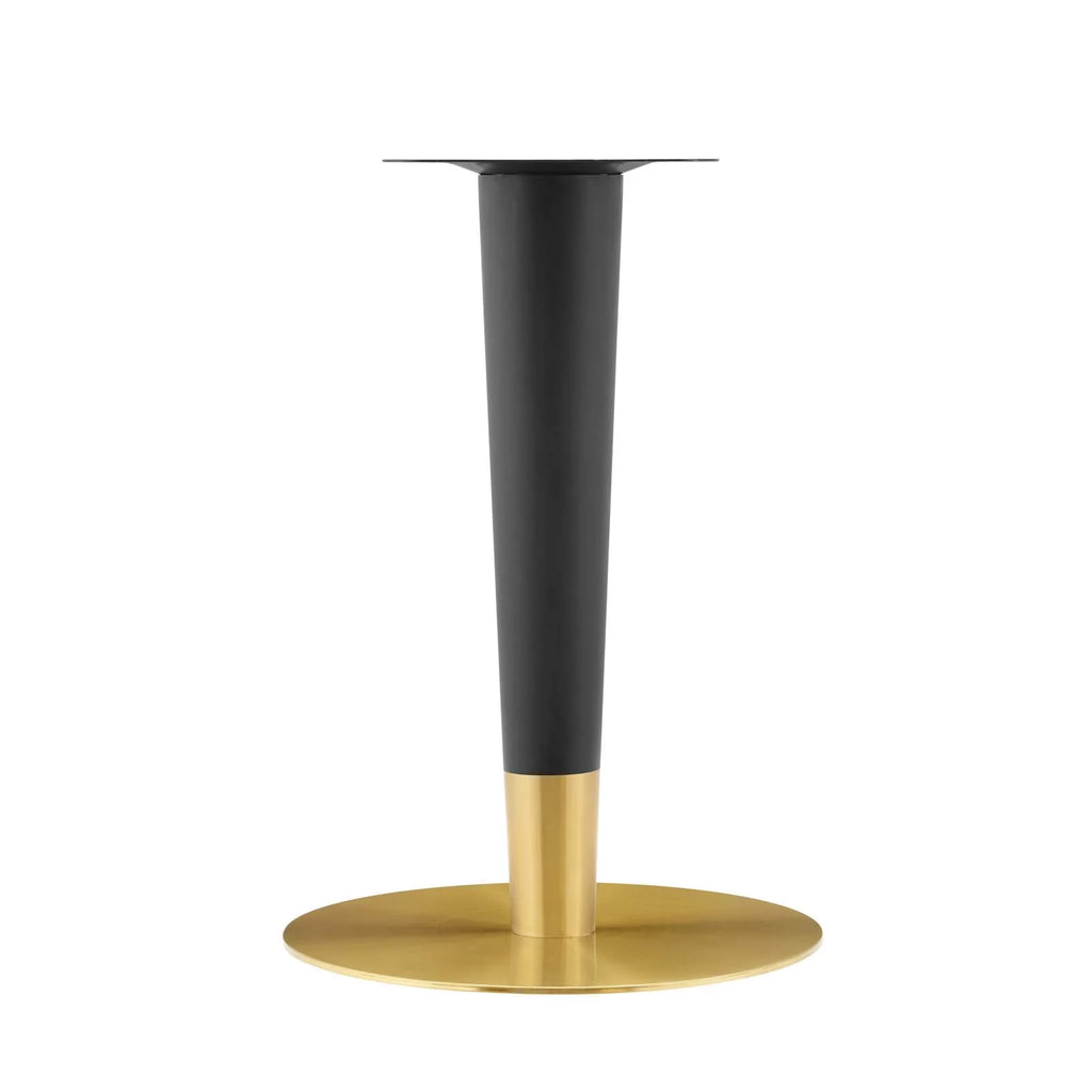 Oval Wood Metal Gold White Dining Table N403381