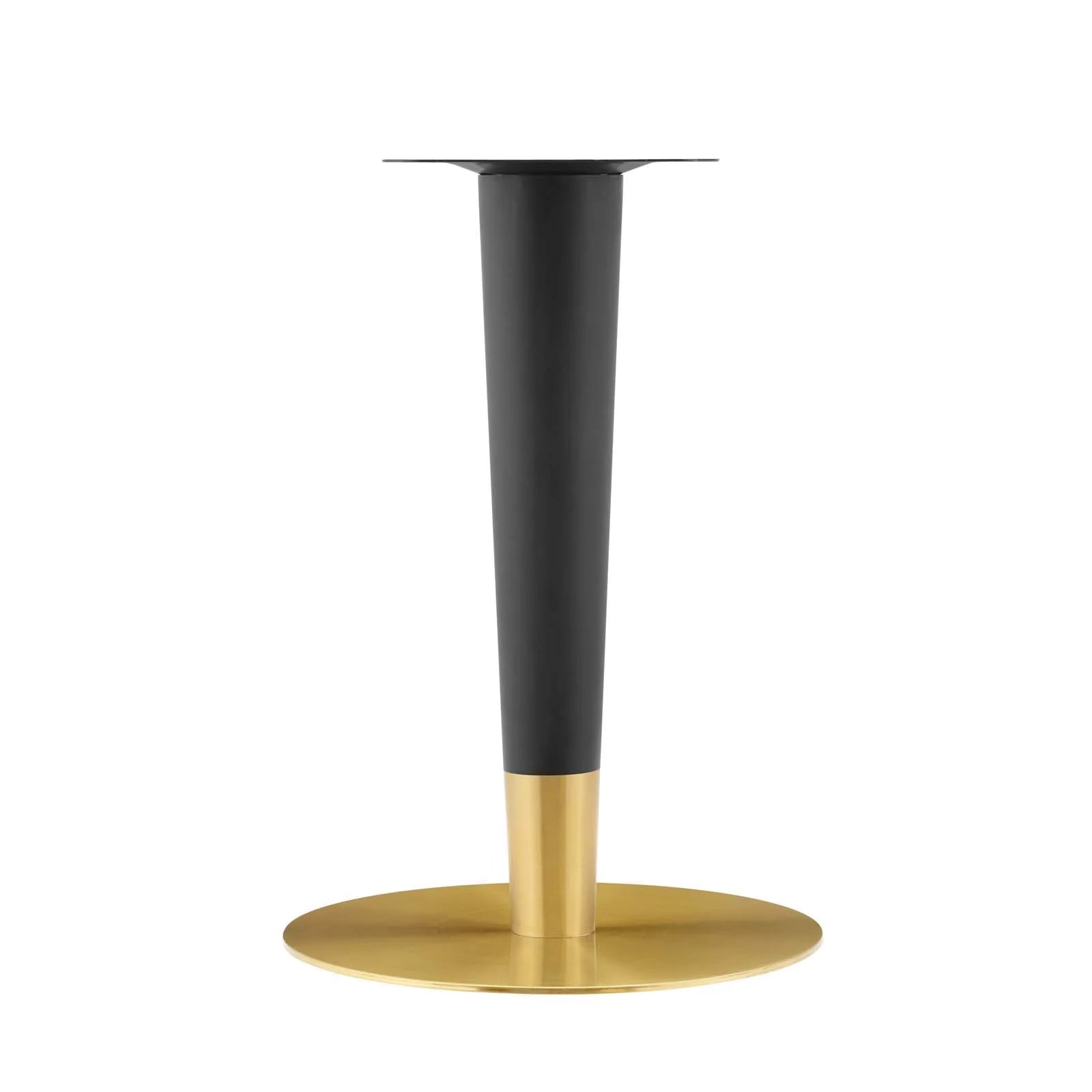 Oval Wood Metal Gold White Dining Table N403381
