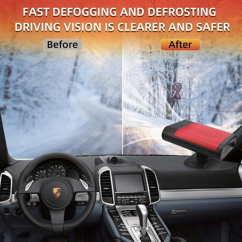 12V 150W Portable Car Heater Defroster with 360-Degree Suction Holder Z37258