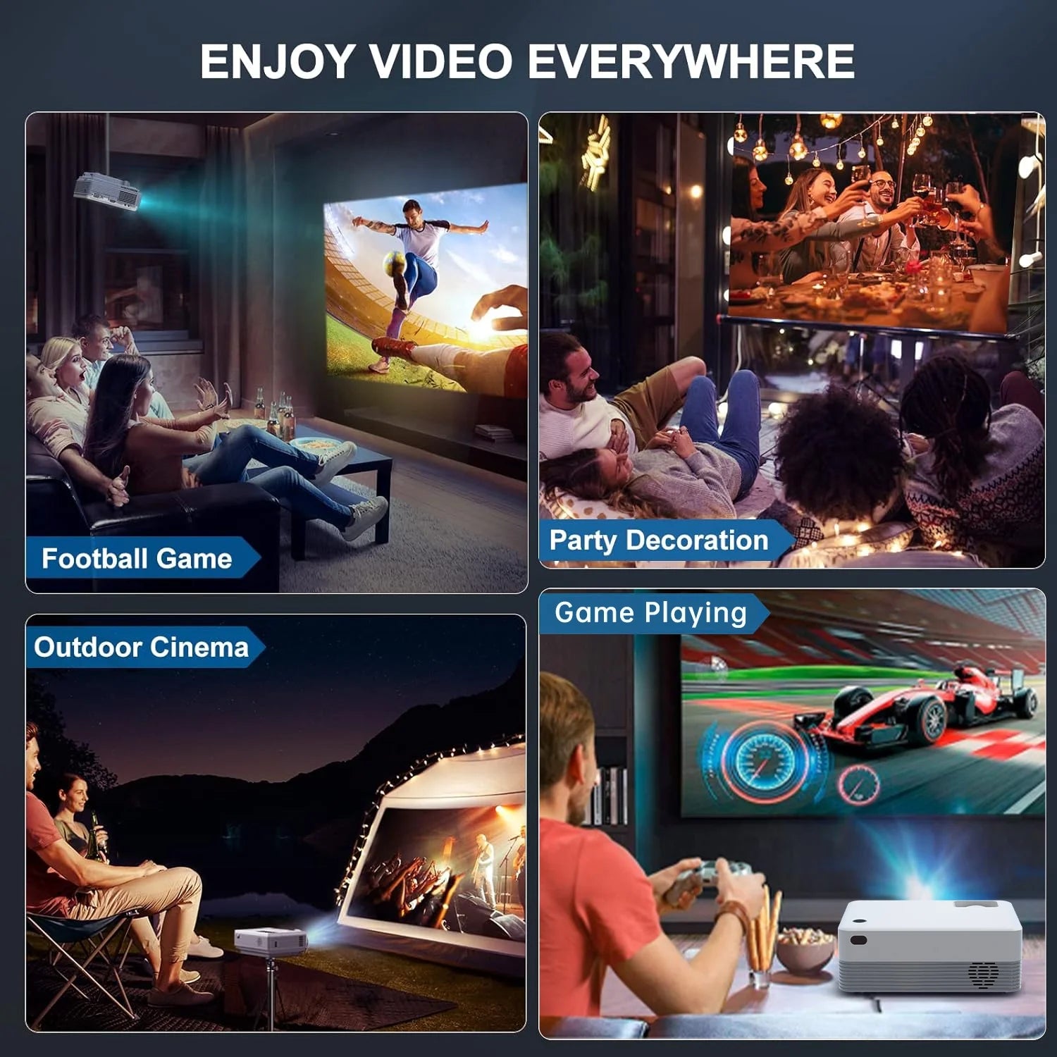 5G WIFI Bluetooth Mini Projector with Native 1080p Support 4k resolution Z51337