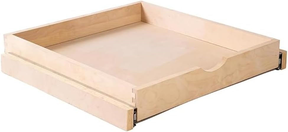 Slim Off White Shaker Roll Out Tray, 33W x 4H inch N17287
