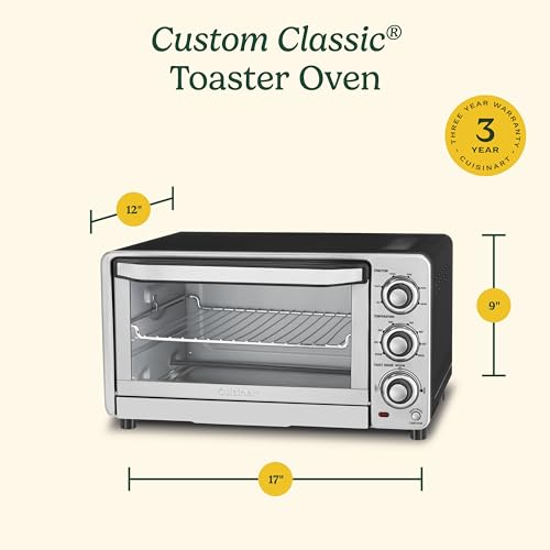 Brushed Stainless and Black Toaster Oven Broiler I24971